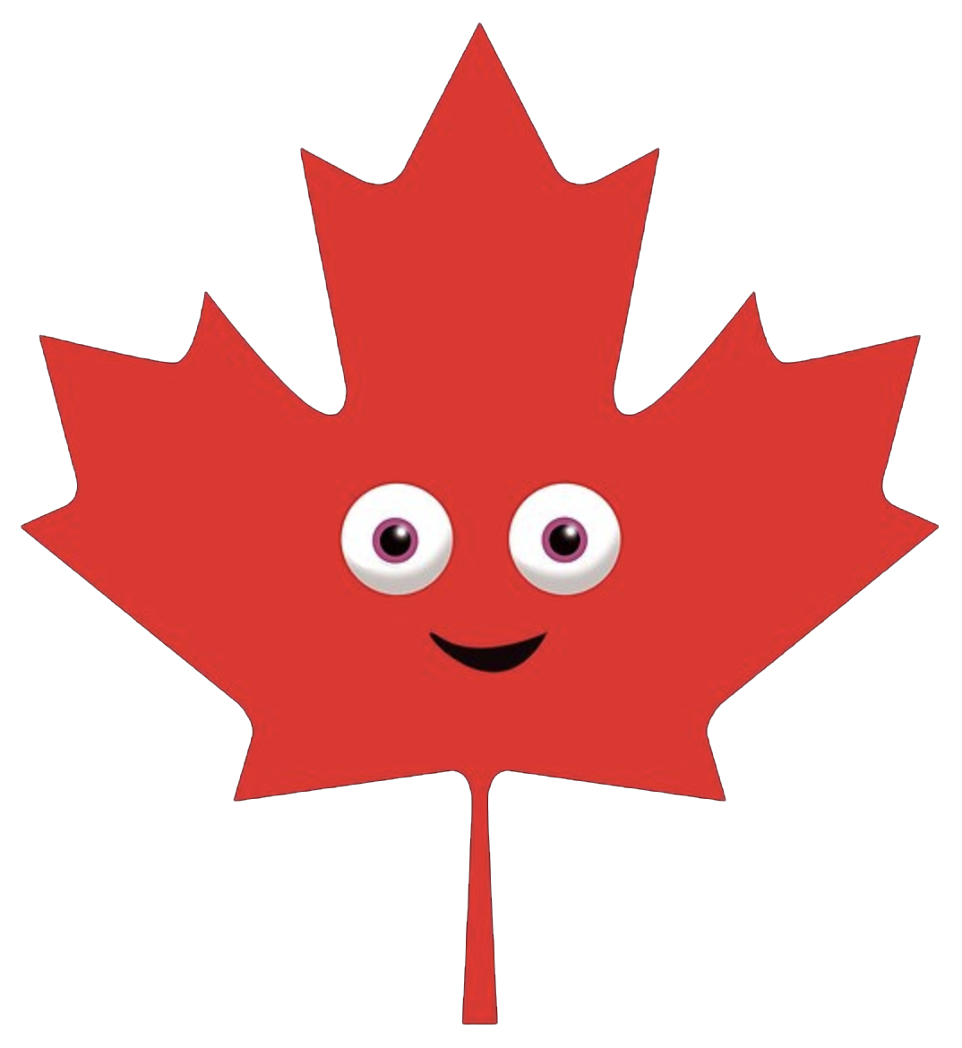 Canadian happy maple leaf flag