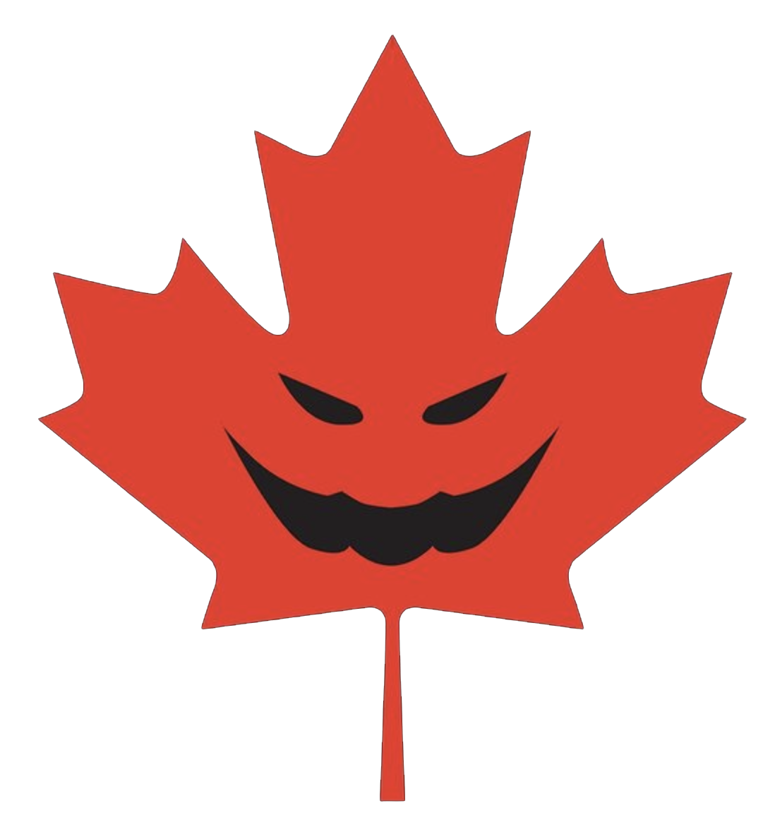 Canadian scary face maple leaf