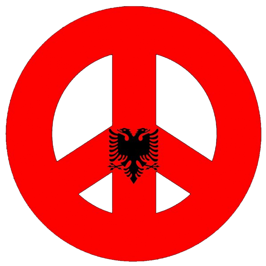 Albanien Flag peace symbol