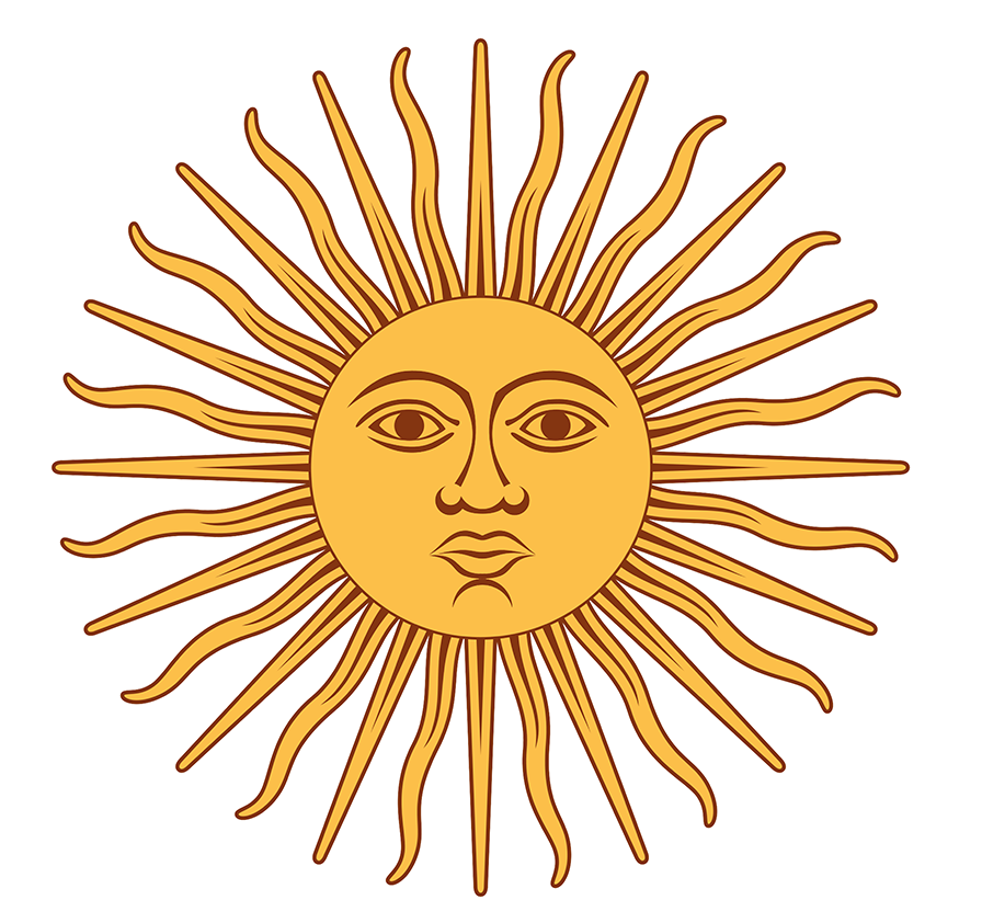 Ilustración del Sol de Mayo