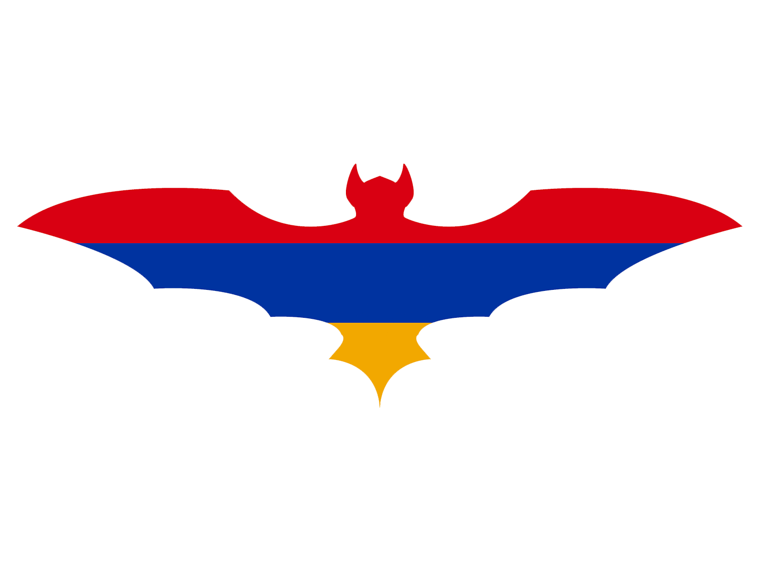 Armenian flag shaped like a bat