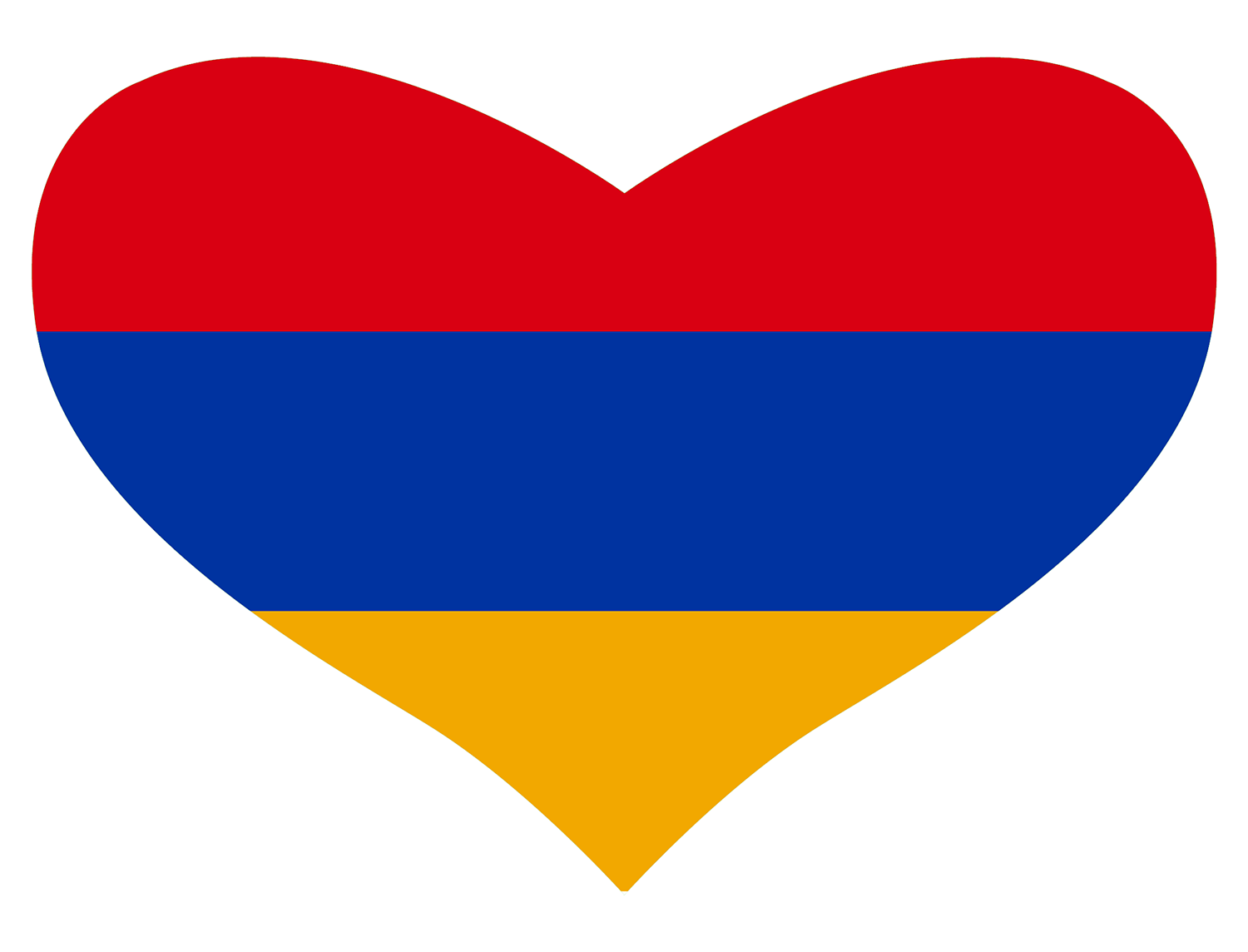 Armenian flag shaped like a heart
