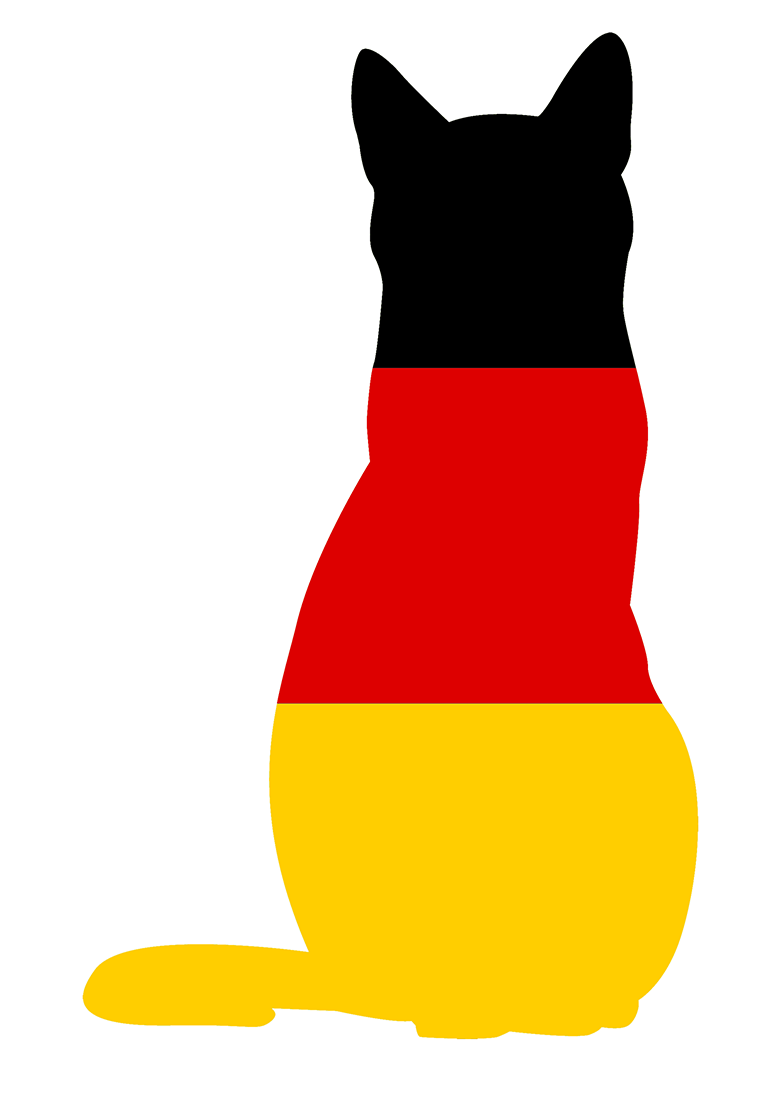 German flag shaped like a cat