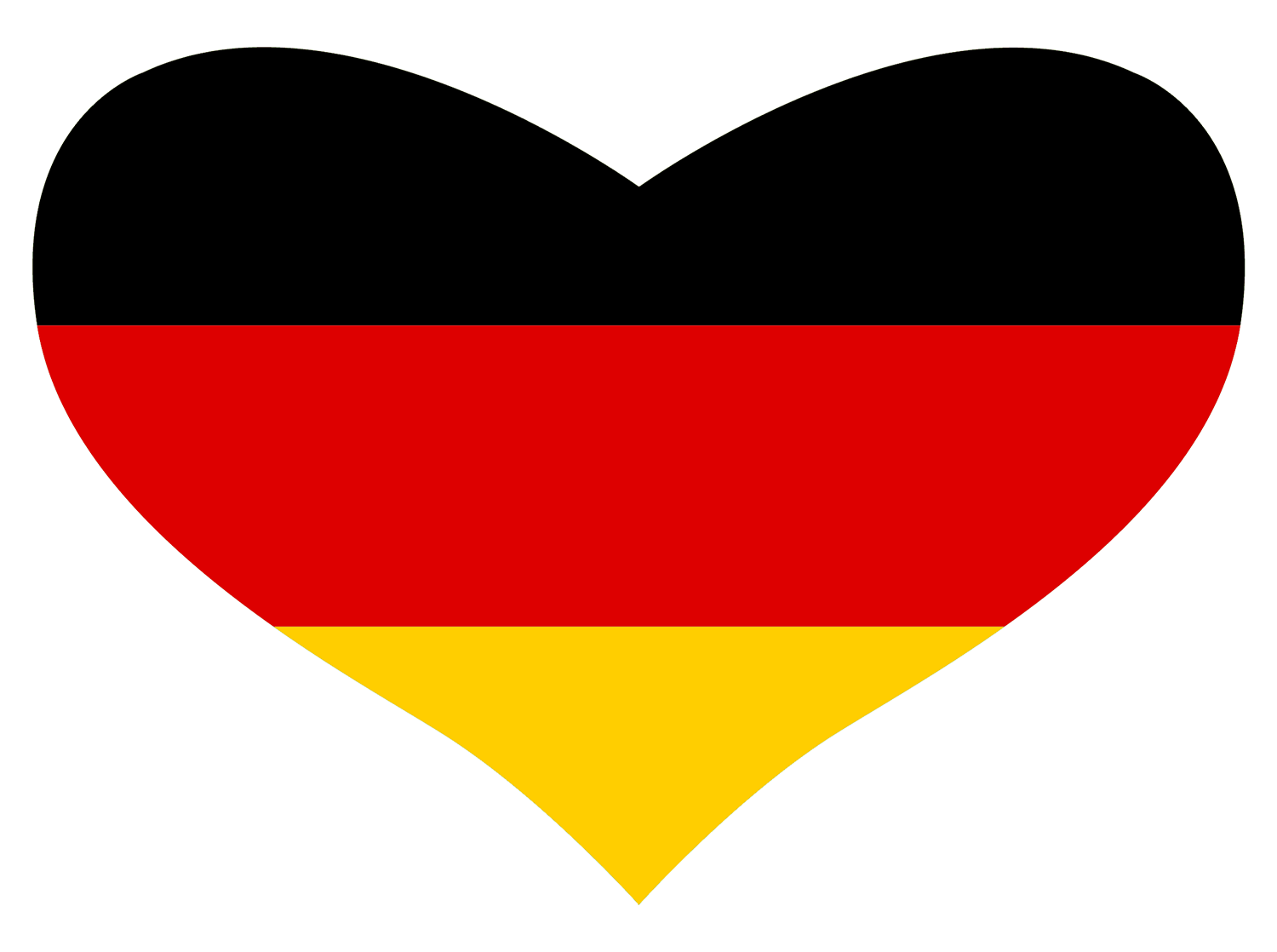 German flag shaped like a heart