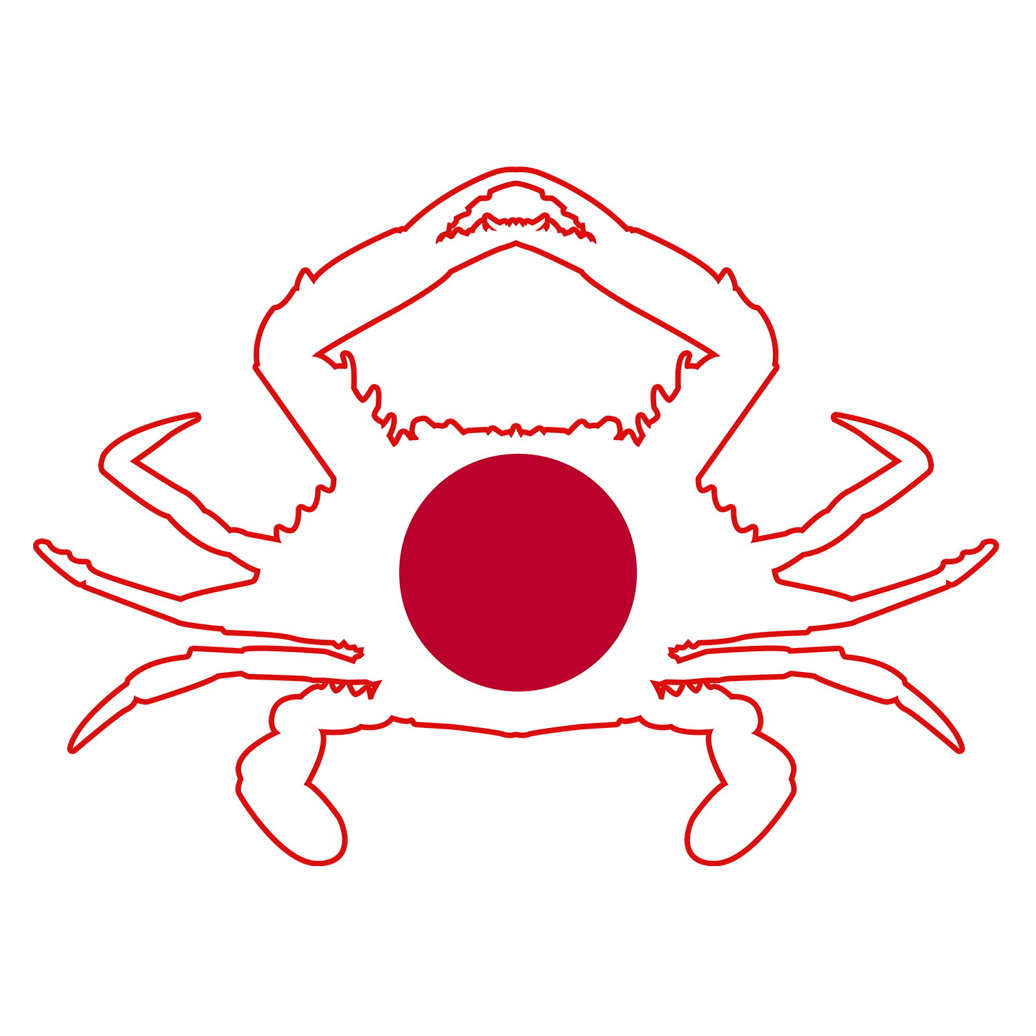 Japanese flag shaped like a crab