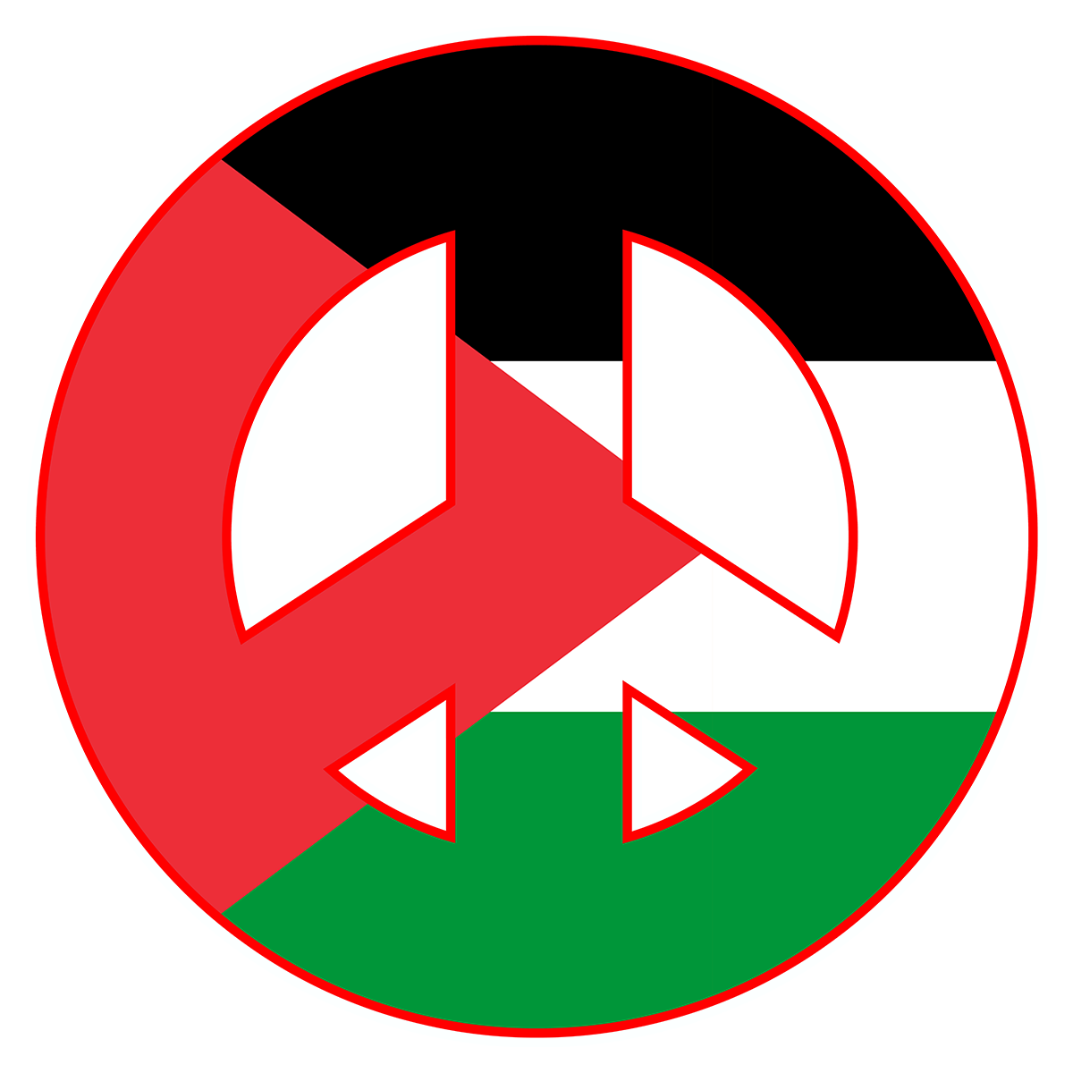 Scottish flag shaped like a peace symbol