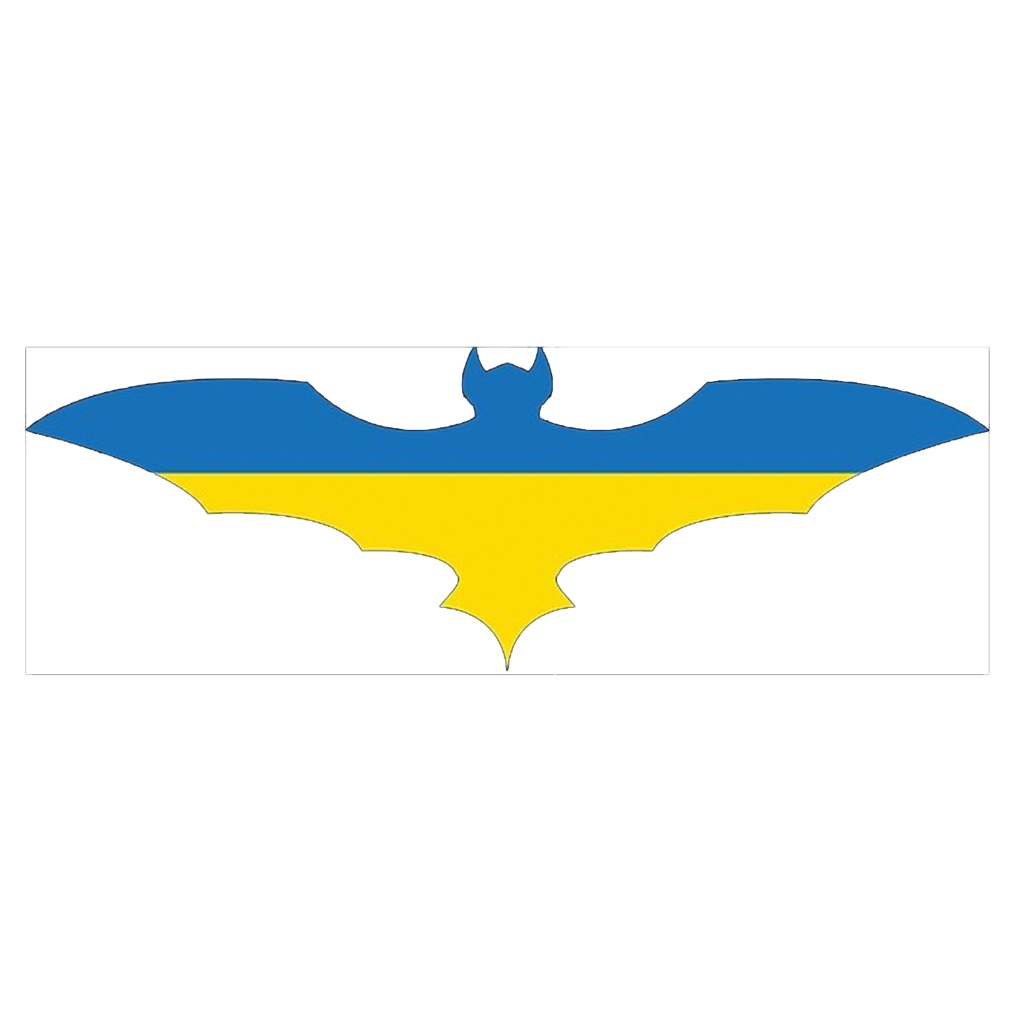 Ukrainian Flag shaped like a flying bat