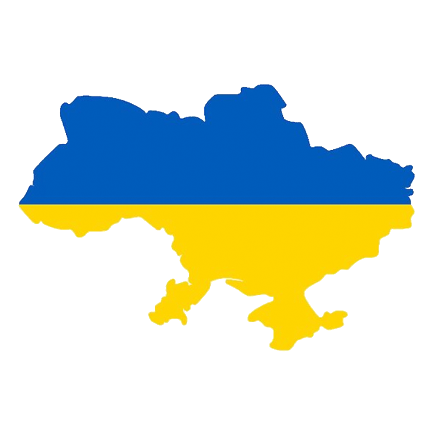 Ukrainian Flag shape like Ukraine country