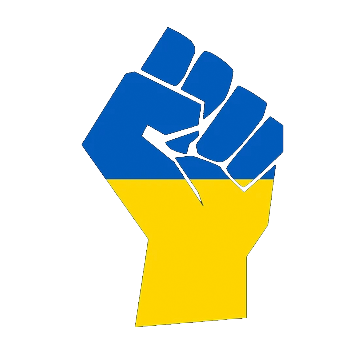 Ukrainian Flag shaped like a fist