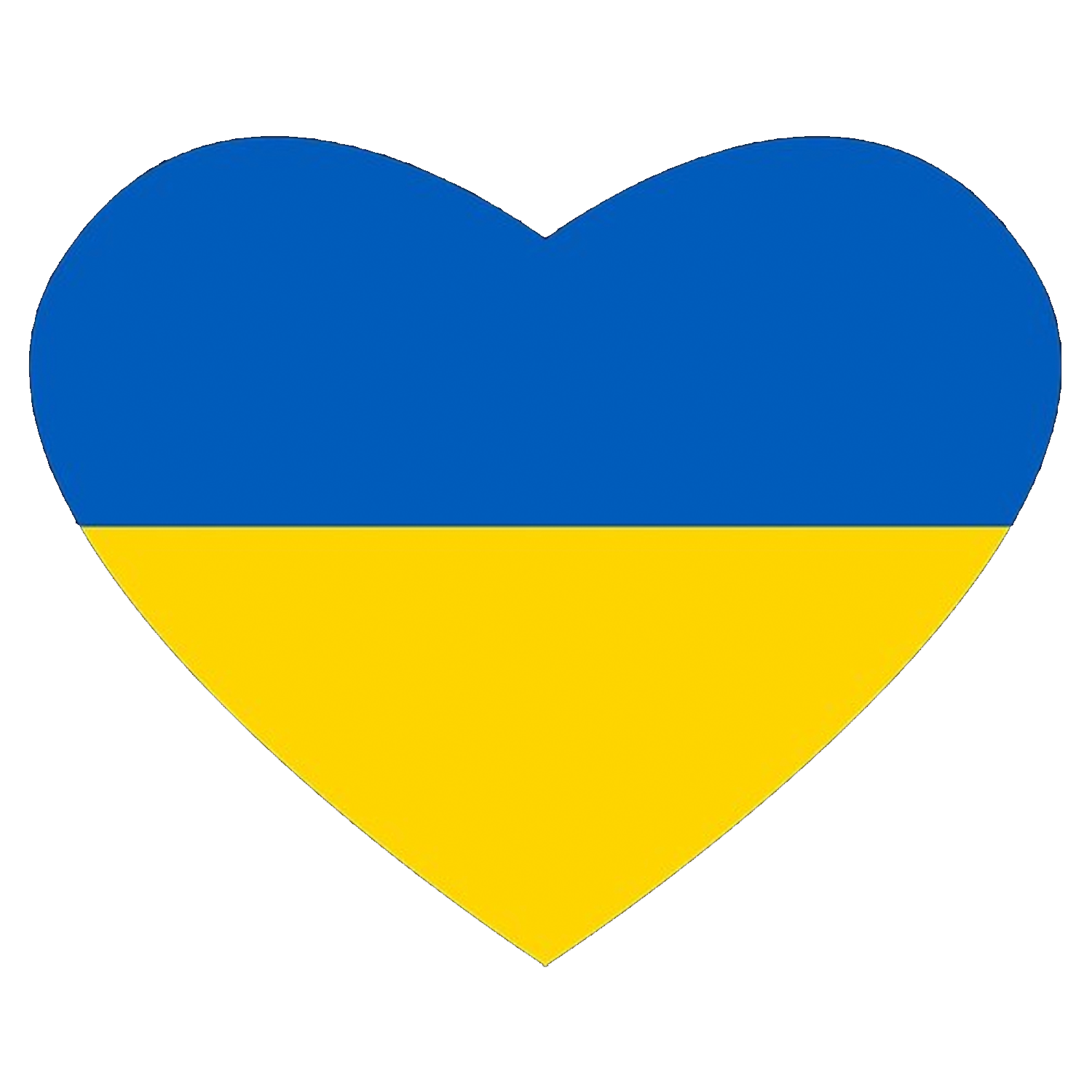 Ukrainian Flag shaped like a heart