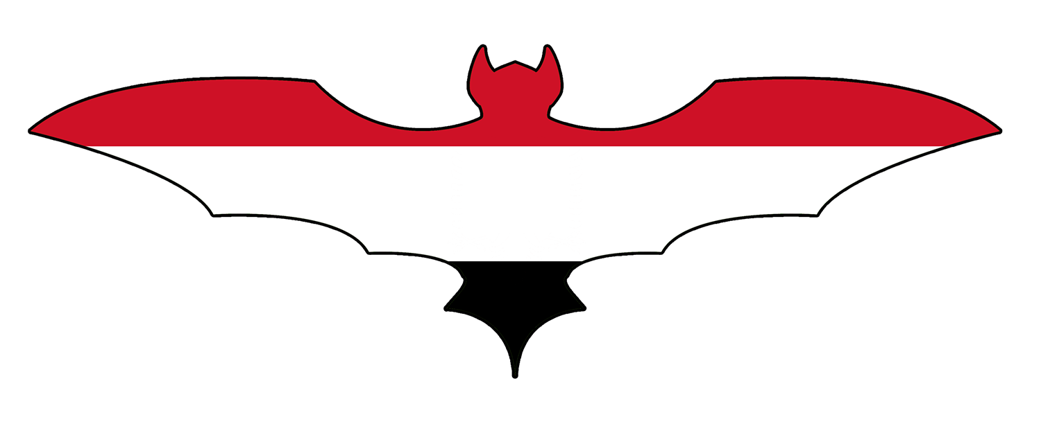 Yemeni flag shaped like a bat