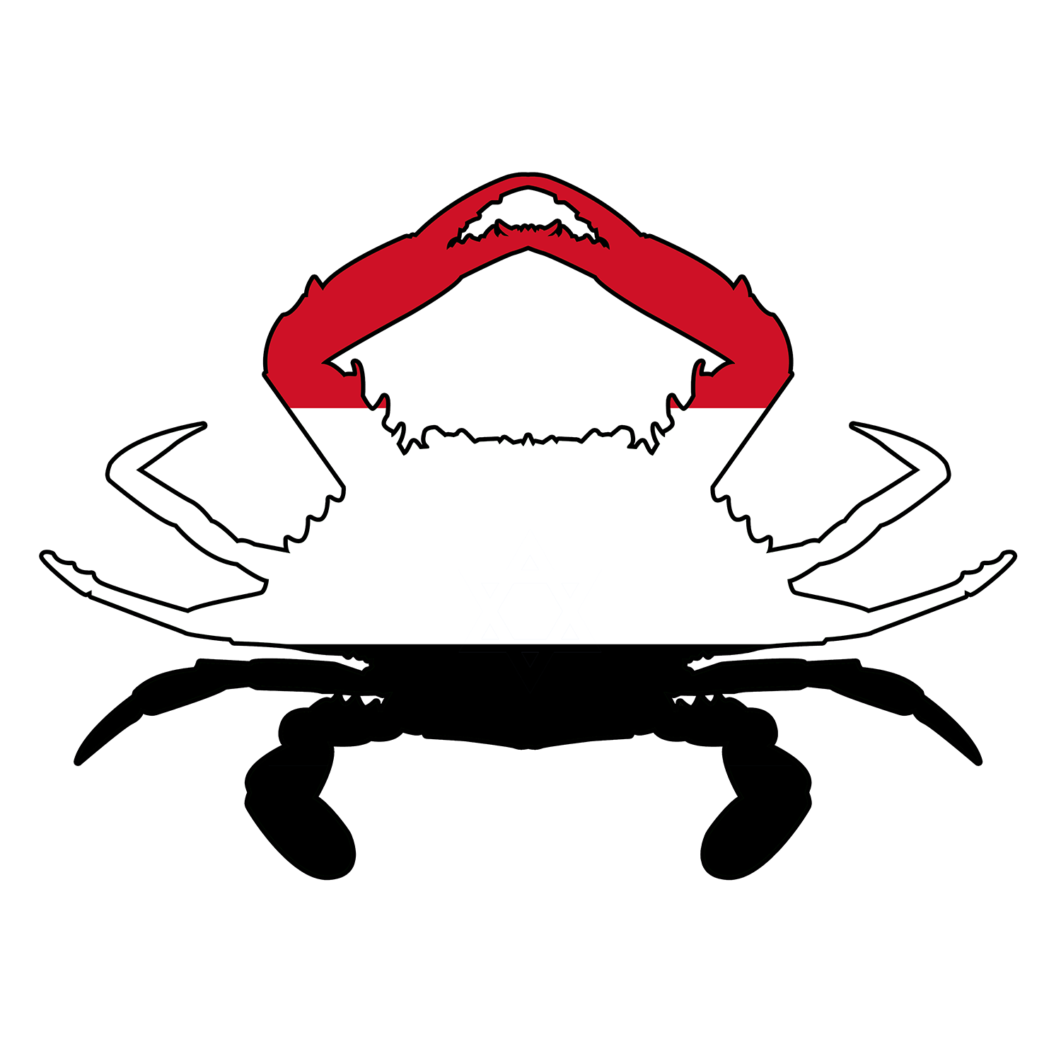 Yemeni flag shaped like a crab