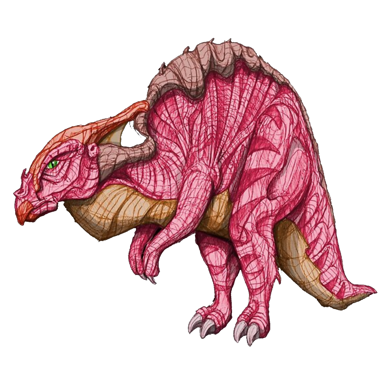 Parasaurolophus dinosaur illustration