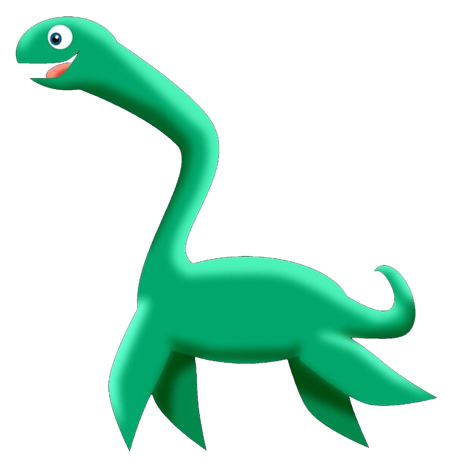 A smiling Plesiosaur cartoon