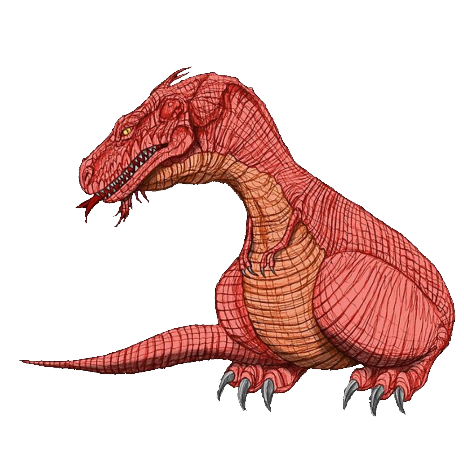 A red Tyrannosaurus Rex 