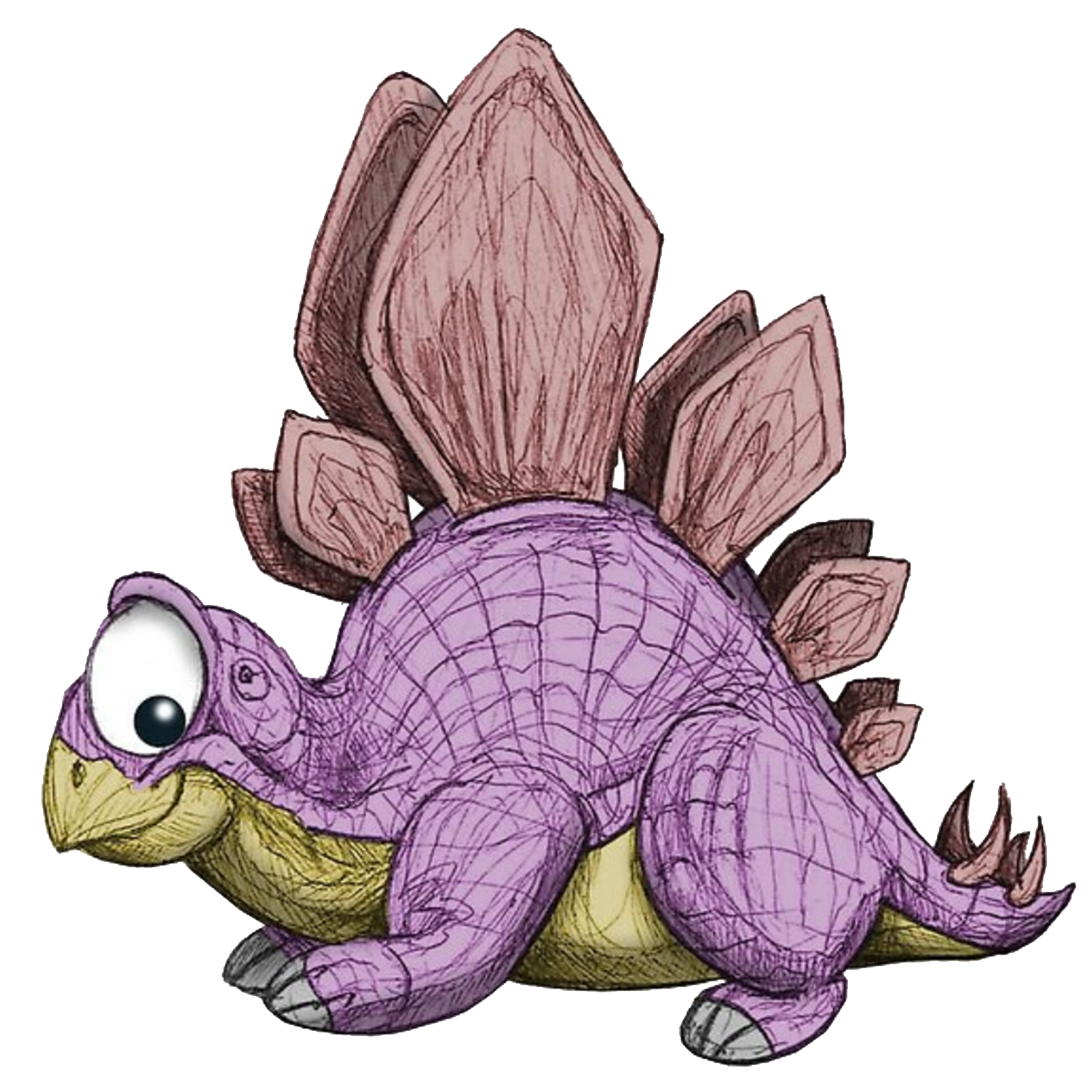 Baby Stegosaurus cartoon