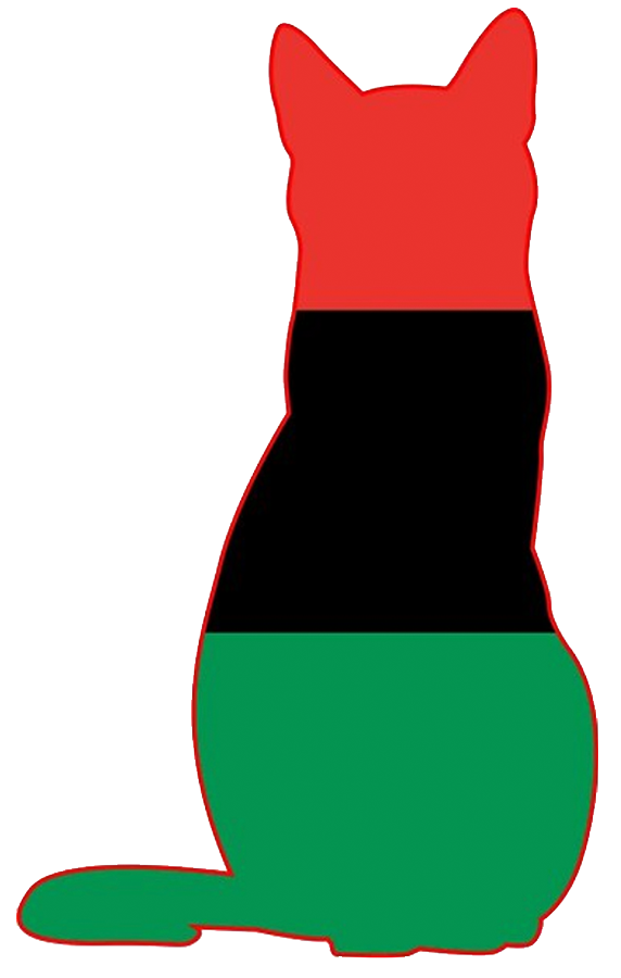 Pan-African Flag shaped like a cat