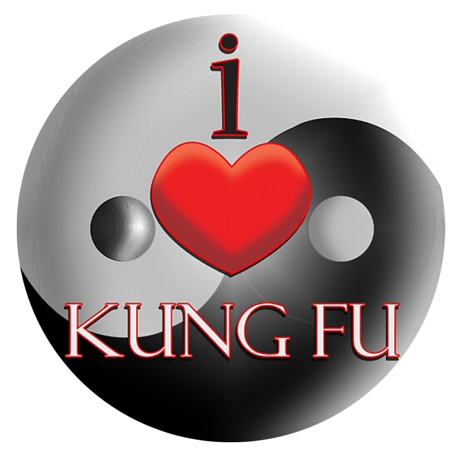 I Love Kung Fu written on yin Yin-Yang symbol