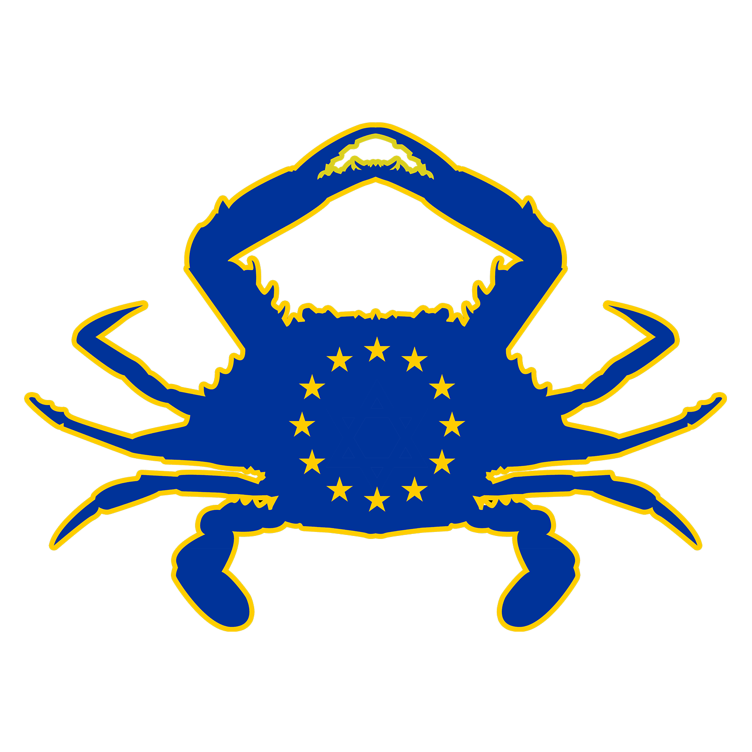 European Union flag shaped like a crab