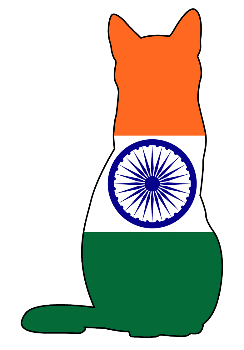 Indian flag shaped like a cat