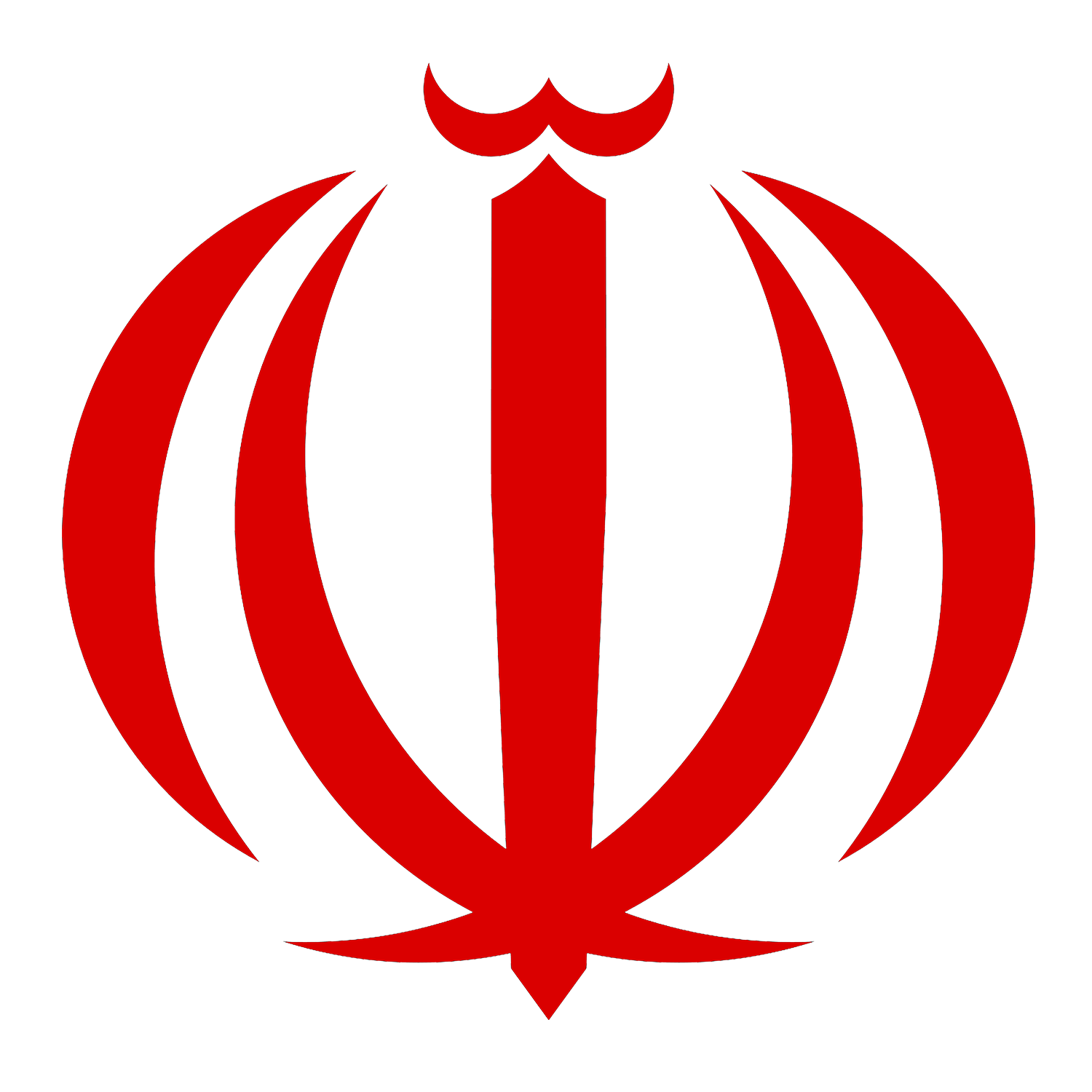 Iranian flag shaped like a crab