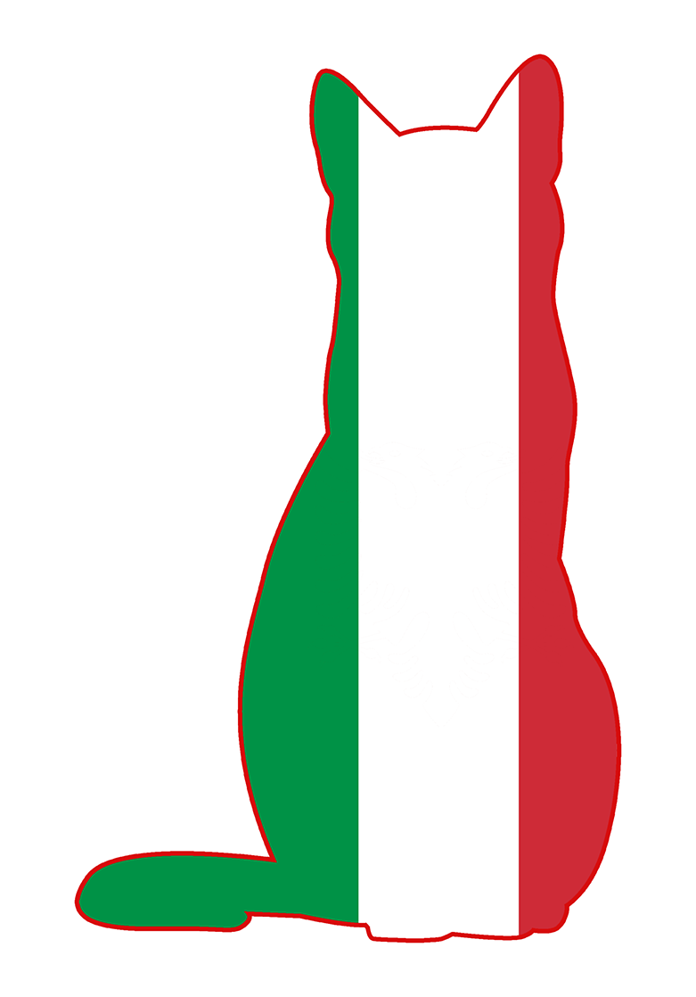 Italian flag shaped like a cat
