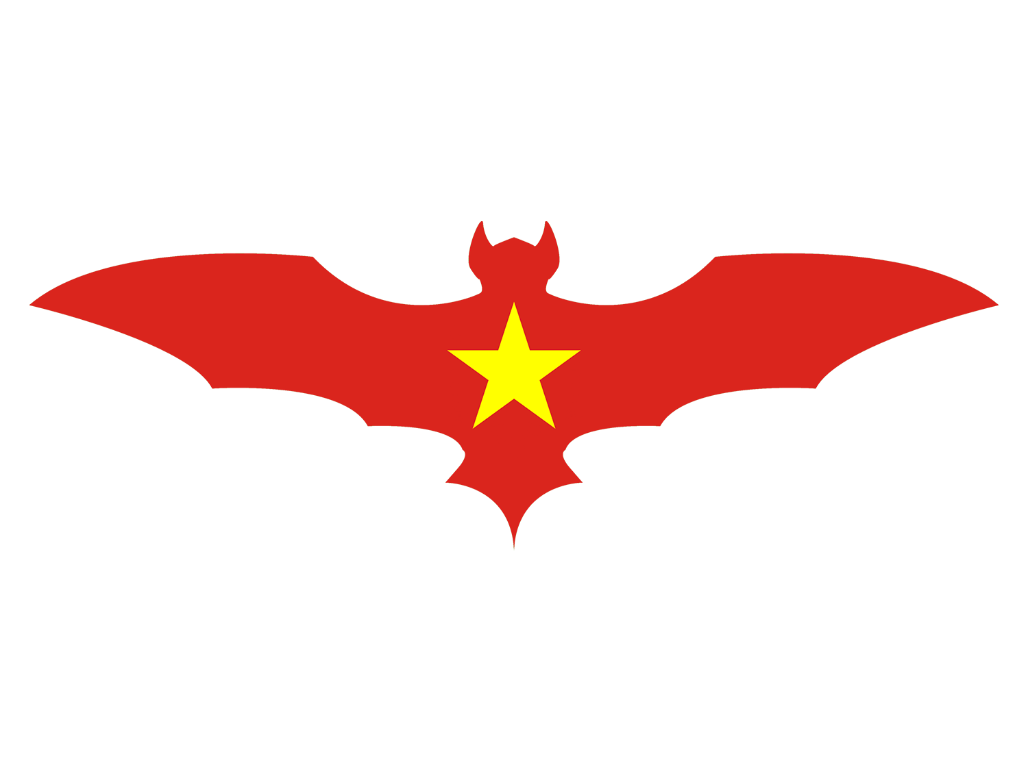 Vietnamese flag shaped like a bat