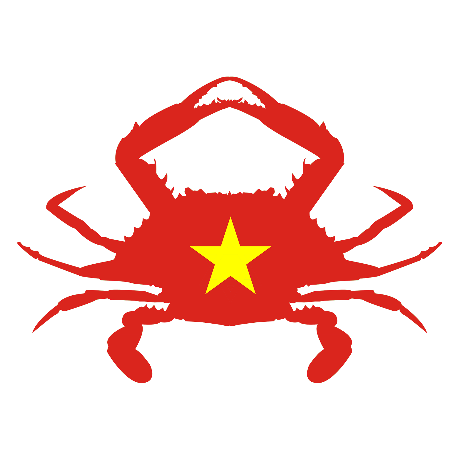 Vietnamese flag shaped like a crab